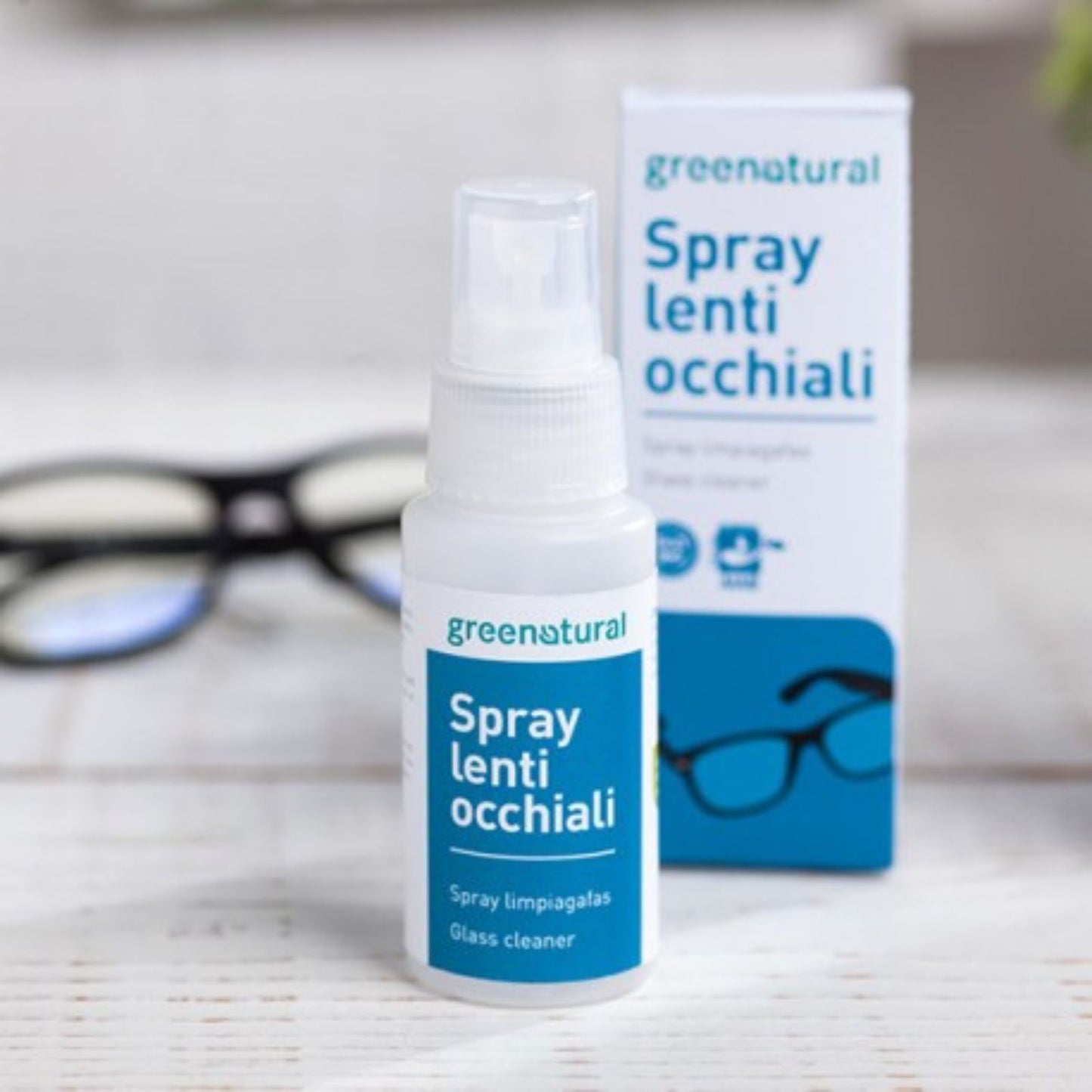 Spray per pulizia lenti